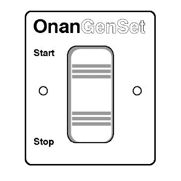 300-4936 – CUMMINS NW Switch Panel, Illuminated Start/Stop Rocker Switch With Mounting Plate Use With Onan Gasoline A...